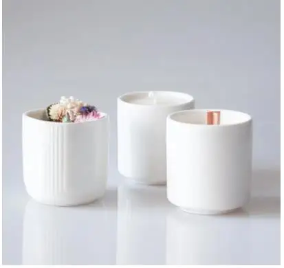 Wax Melt Burner - Tempat Lilin Keramik Minimalis Putih, Dekorasi