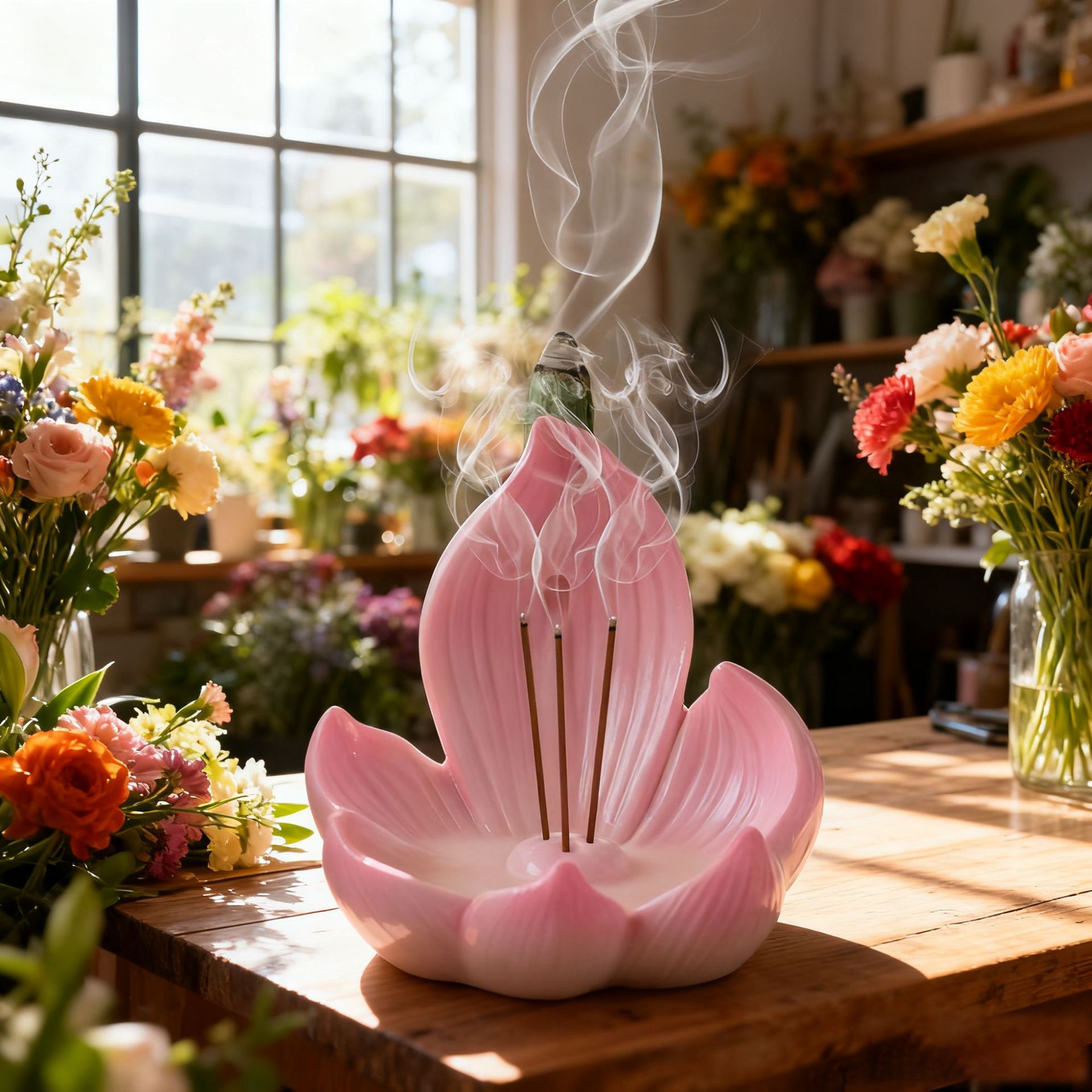 Incense Cone Holder - Tempat Pembakar Dupa Resin Bentuk Teratai