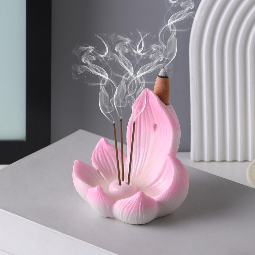 Incense Cone Holder - Tempat Dupa Lotus untuk Meja, Pembakar