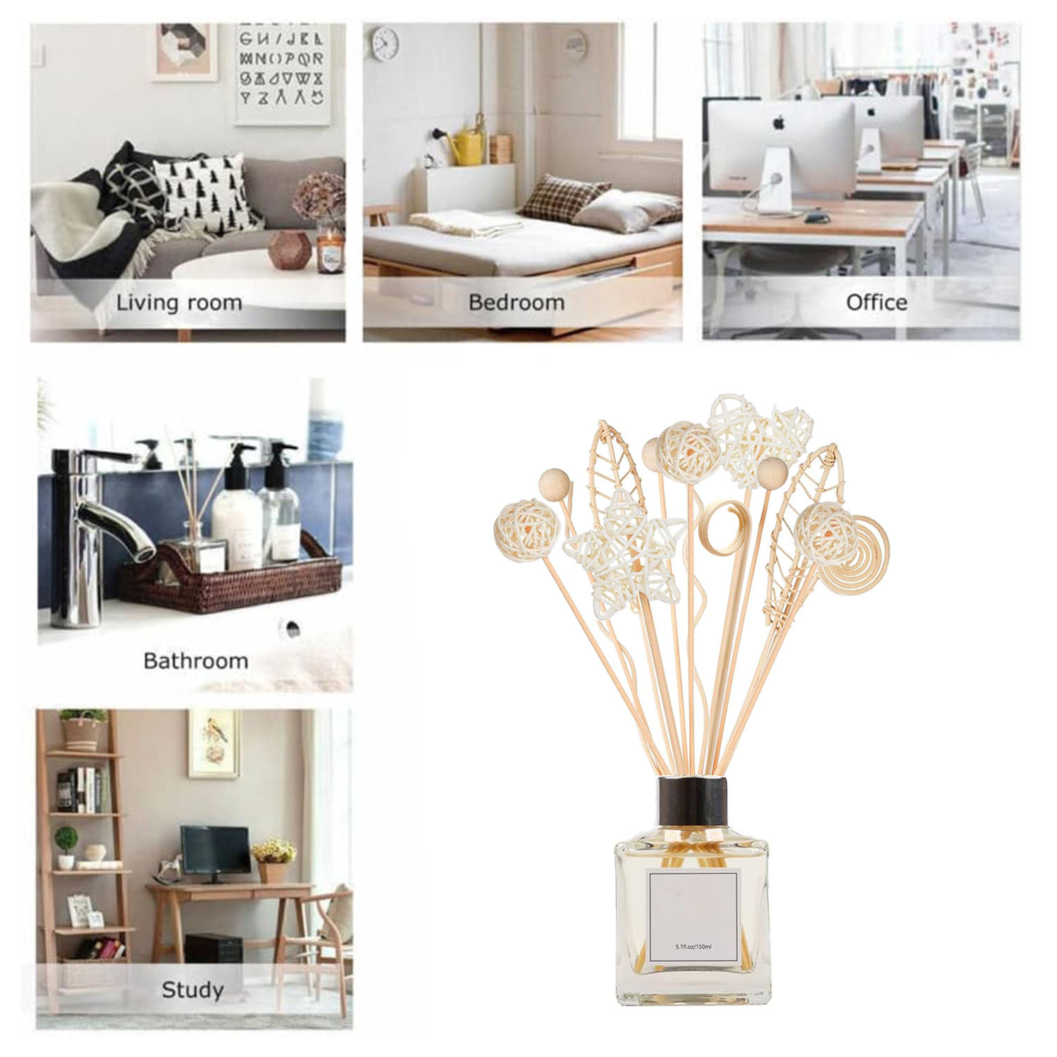 5/15 Buah Stik Diffuser Rotan  - Home Fragrance Reed Diffuser Refill ulasan dan harga